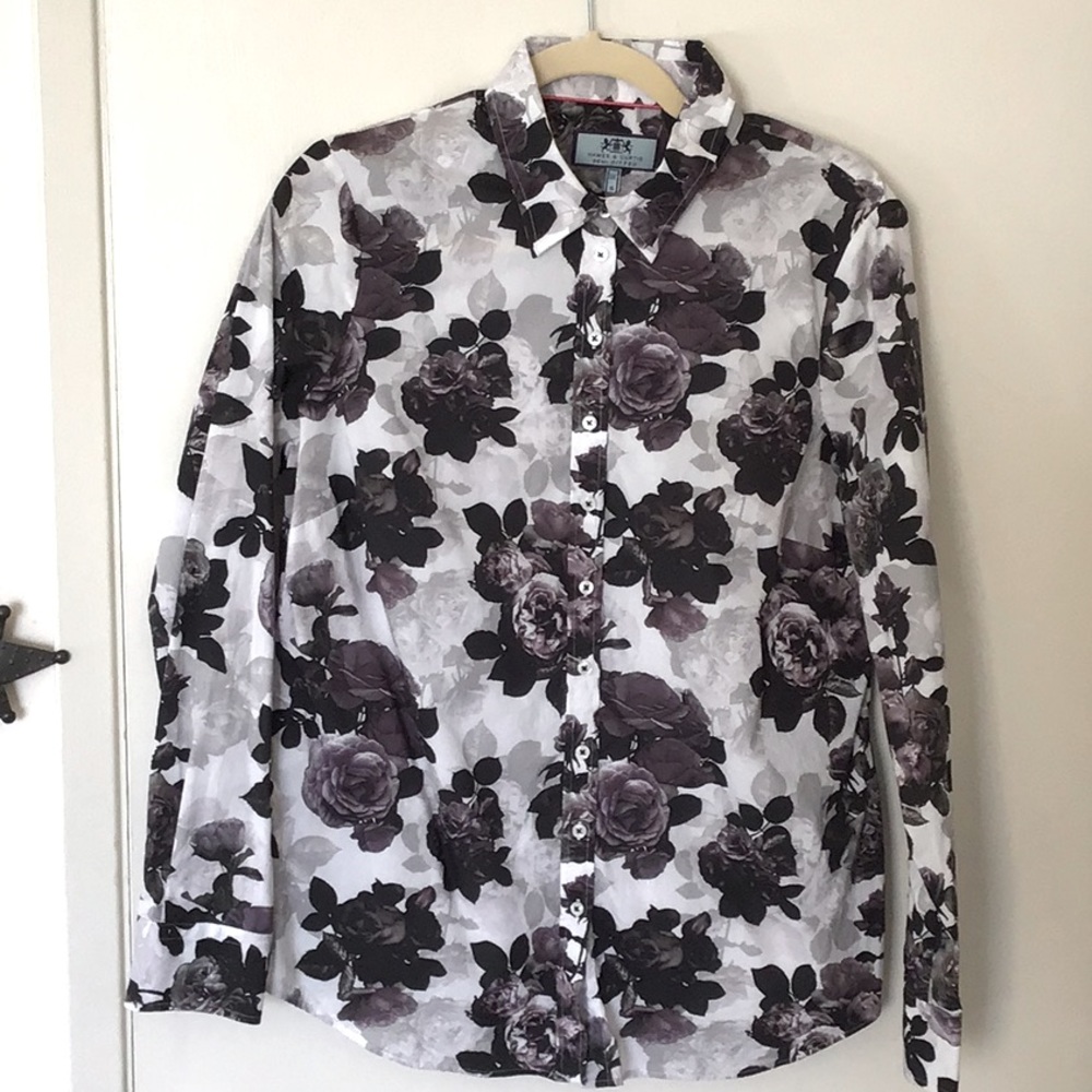 HAWES & CURTIS Semi fitted floral button down